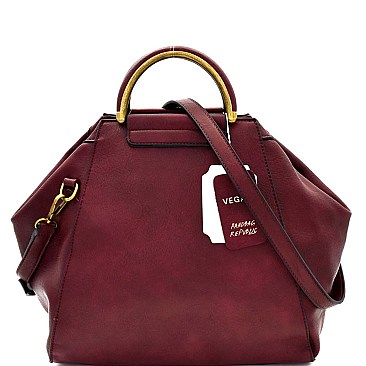 Fashion Woven Muse Brass Satchel